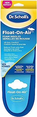 Dr. Scholl's Float-On-Air Foam Insoles, All-Day Comfort Relieves Tired, Achy Feet (for Men's 8-14, also available for Women's 6-10) Blue 1 Count (Pack of 1)