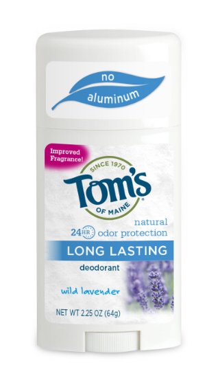 Tom's of Maine Natural Deodorant Stick, Aluminum-free, Lavender, 2.25-Ounce Stick (Pack of 6)