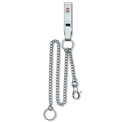 Victorinox 4.186 "Multiclip" Belt Hanger with 2 Chains, Silver, 520 mm