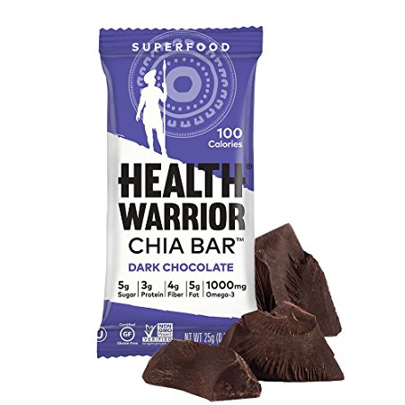 Health Warrior Chia Bar, Dark Chocolate, 0.88 Ounce