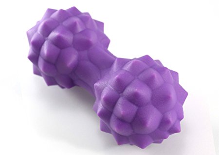 Self Massage Ball /Mobility WOD Ball - Double Lacrosse Ball /Peanut Massage Ball - Fantastic For Yoga, Crossfit, Trigger Point Therapy, Self Myofascial Release & Back Massage