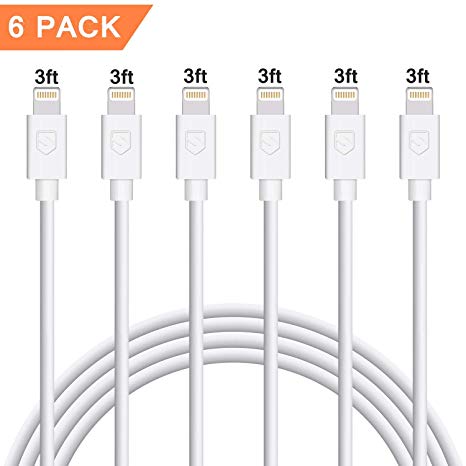 Sundix Charging Cable 6Pack 3FT Phone Charger Fast Charging Cord(White)