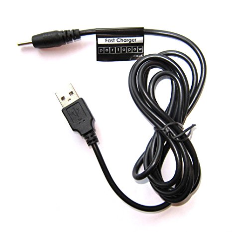 PortaPow 5ft 24AWG USB Cable Lead Charger Cord Power Supply 2.5mmx0.8mm 2.5x0.8 for Android Tablets