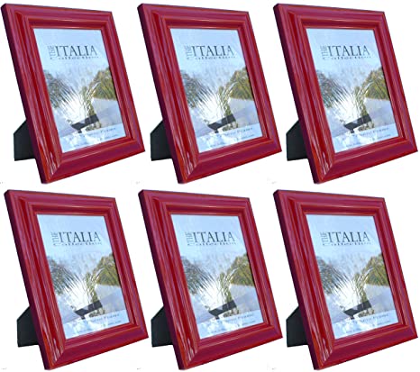 ITALIA Picture Frame 4x6 Red (6-Pack)