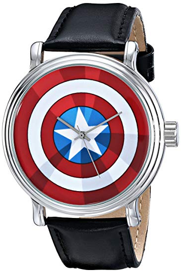 Marvel Men's Captain America Vintage Black Watch