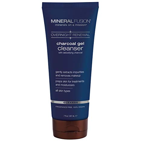 Mineral Fusion Overnight Renewal Charcoal Gel Cleanser, 7 Ounce