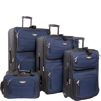 Travel Select Amsterdam 4-Piece Softshell Deluxe Expandable Rolling Luggage Set