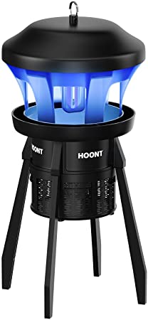 Hoont Indoor and Outdoor 3-Way Mosquito and Fly Trap Killer with Stand - Bright UV Light, Fan