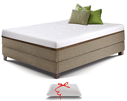 Live and Sleep Resort Ultra 12-Inch Twin Size Gel Memory Foam Mattress with Memory Foam Pillow