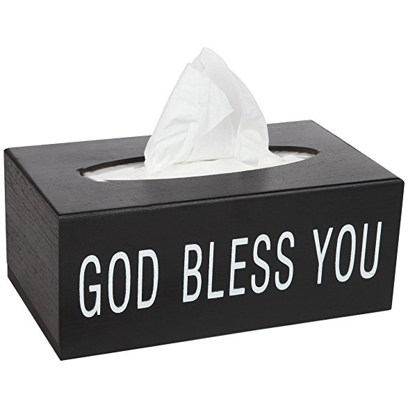 Home-X God Bless You Tissue Box Holder