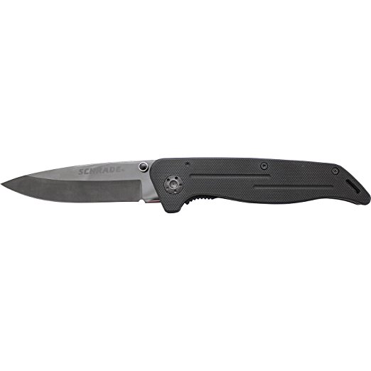 Schrade SCH404L Large Liner Lock Folding Knife Drop Point Ceramic Blade G-10 Handle