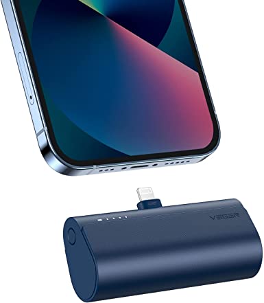 MIini Portable Charger for iPhone, VEGER 5000mAh 20W PD Fast Charging Battery Pack, Cordless Portable External Backup Charger for iPhone 13, 12, 11, 8, 7, XR, XS Max, Pro Max, AirPods