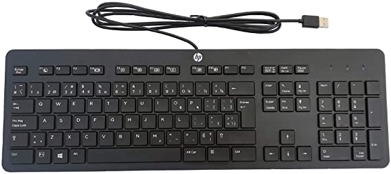 Hewlett Packard Business Black USB Slim Style Windows Enhanced Keyboard. HP P/N 803823-001