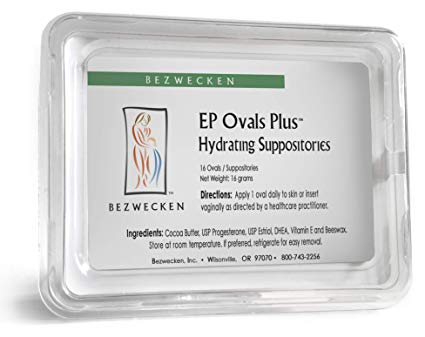 Bezwecken – E.P. Ovals Plus DHEA – 16 Oval Suppositories – Same Trusted Formula, New Improved Shape – Professionally Formulated to Alleviate Vaginal Dryness in Menopausal Women