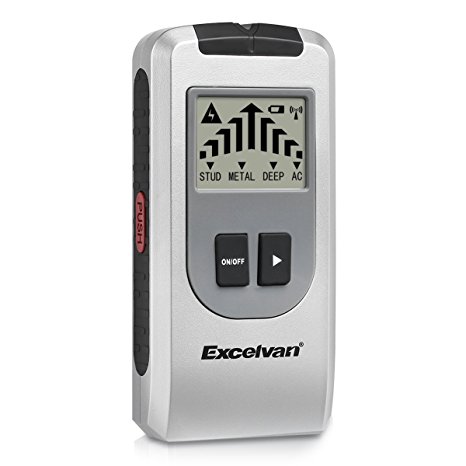 Excelvan 4 in 1 Metal, Stud, Deep, AC Electrical Live Wires Detector Finder Scanner with Large LCD Display