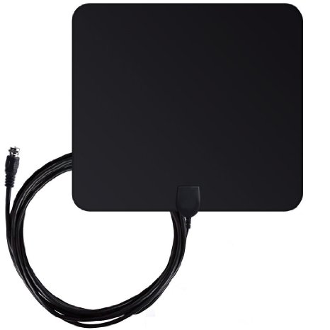 Sobetter TV Antenna 35 Mile Range Digital HDTV Antenna Indoor Premium Materials with Technology Performance TV Indoor Antenna for TV with 12 Feet Coax Cable - Black
