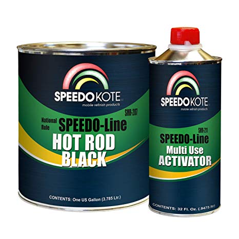 Speedokote SMR-207/211 - Hot Rod Black Paint, Black Satin 2K Urethane, SMR-207 4:1 mix Single Stage Gallon kit with activator included
