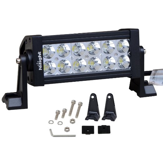 Nilight 7 36w Spot LED Work Light Off Road LED Light Bar 12v Driving Lights Super Bright for Jeep Cabin Boat SUV Truck Car ATVs2 Years Warranty