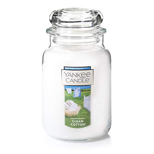 Yankee Candle Large Jar Candle, Clean Cotton