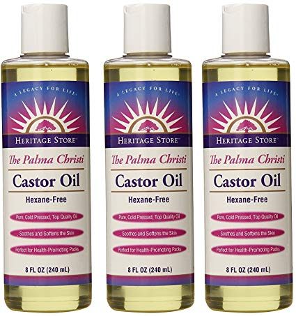 Heritage Products Heritage Store Castor Oil, 8 Ounce (Pack of 3)
