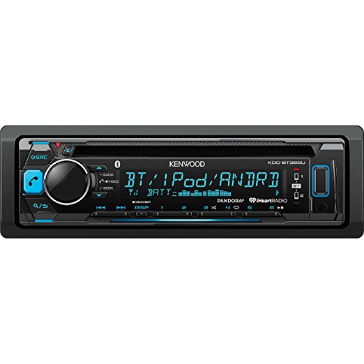 Kenwood KDC-BT365U CD Single Din In-Dash Bluetooth Car Stereo Receiver