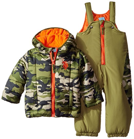 U.S. Polo Assn. Baby Boys' Heavyweight Camo Puffer Snowsuit