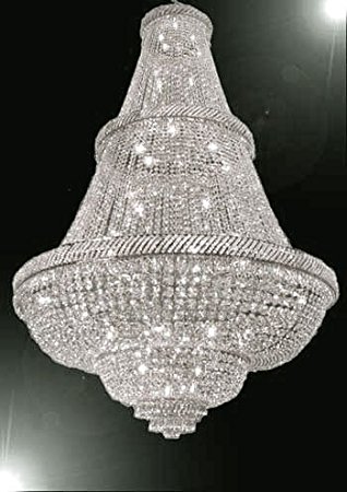 FRENCH EMPIRE CRYSTAL CHANDELIER LIGHTING 6FT TALL! - PERFECT FOR AN ENTRYWAY OR FOYER!
