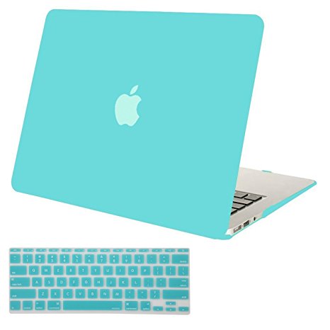 Mosiso Plastic Hard Shell Case Cover with Keyboard Cover for MacBook Air 11 Inch (Models: A1370 and A1465), Turquoise