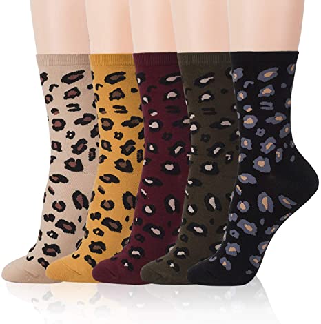 Kikiya Socks Women's Graphic Design Crew Socks