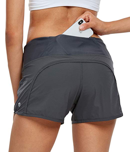 Women's Workout Shorts Athletic Sports Running Shorts for Women with Mesh Liner & Pocket on Waistband