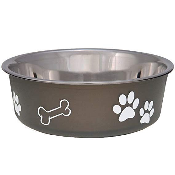 Loving Pets Bella Bowl Dog Bowl, Medium, 1-Quart, Espresso