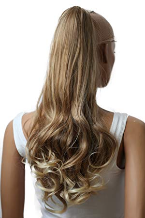 PRETTYSHOP 24" Hair Piece Pony Tail Extension Very Long & Voluminous Curly Or Wavy Heat-Resisting H32b
