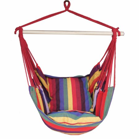 Prime Garden Tropical Stripe Soft Comfort Hanging Hammock Chair