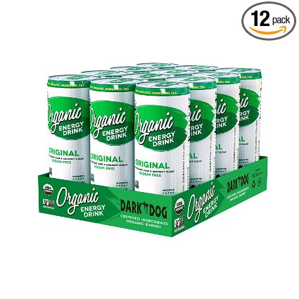 DARK DOG ORGANIC Original Energy Drink, 12 Ounce (Pack of 12)