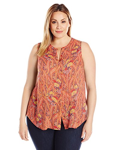 Lucky Brand Women's Plus-Size Feather Paisley Top