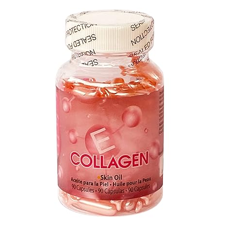 Collagen Skin Oil | 100% Pure & Organic| Smoothing and Firming Skin Care |Anti-Aging, Reduce Wrinkles, Dry Skin Tone (90 Capsules)