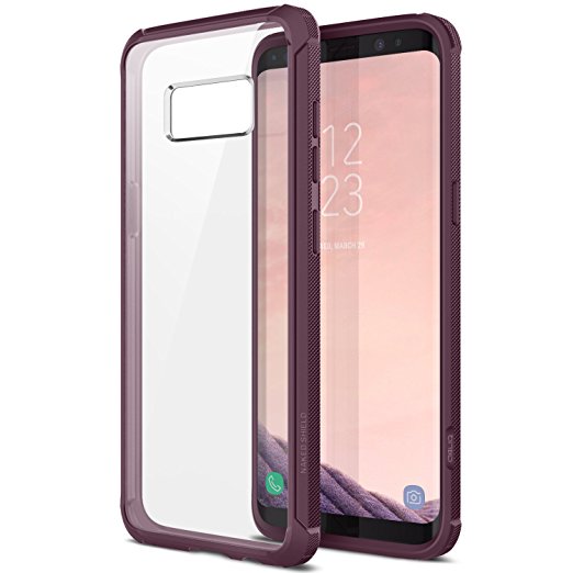 Galaxy S8 Clear Case with Clear Shock Resistant Protection TPU Bumper for Samsung Galaxy S8 - 2017 - Plum Orchid