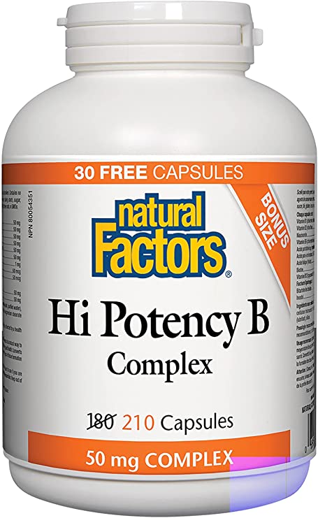 Natural Factors - Hi Potency B Complex 50mg, 210 Caps