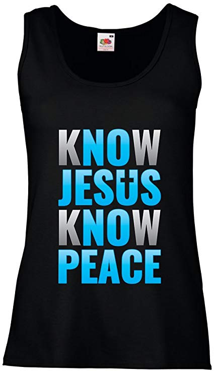 lepni.me Women’s Top Know Jesus Know Peace! Jesus Saves Y'all! - Easter - Resurrection - Nativity, Christian Clothing