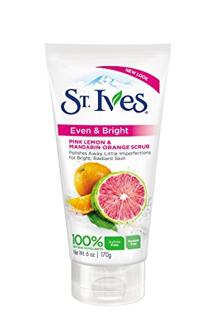 St. Ives Even and Bright Pink Scrub, Lemon and Mandarin Orange, 6 Ounce