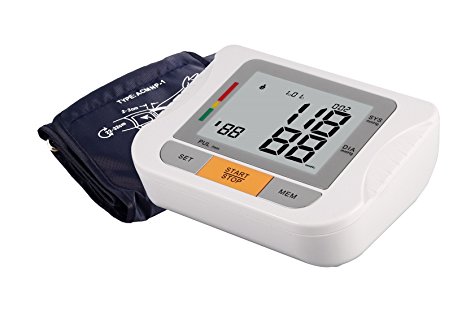 Fam-health Automatic Digital Upper Arm Blood Pressure Monitor Clinically Validated Sphygmomanometer FDA Approved (white)