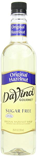 DaVinci Gourmet Coffee Syrup, Sugar-Free Hazelnut, 25.4 Ounce Bottle (Pack of 4)