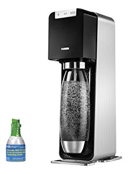 SodaStream Power Metal Sparkling Water Maker Starter Kit, Black