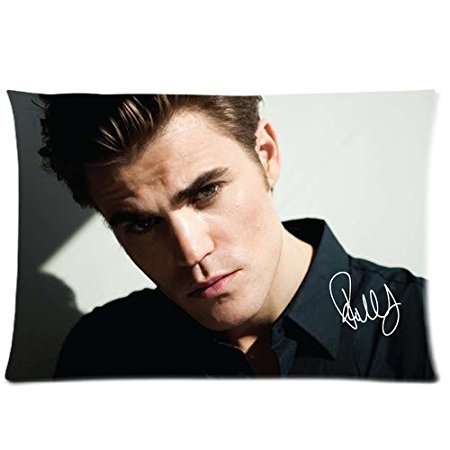 Green-Store Custom Paul Wesley Home Decorative Pillowcase Pillow Case Cover 20*30 Two Sides Print