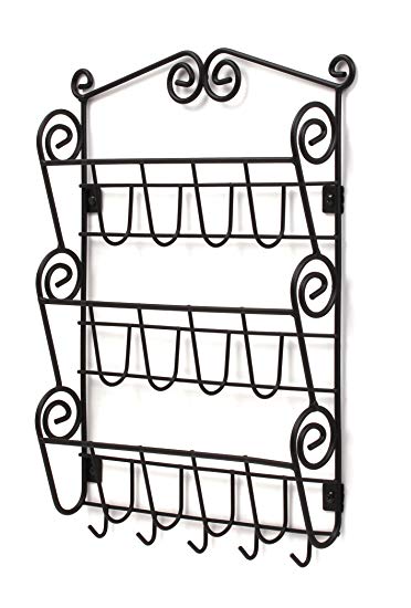 Spectrum Diversified 43310 Scroll Mail Organizer, Wall Mount, Black