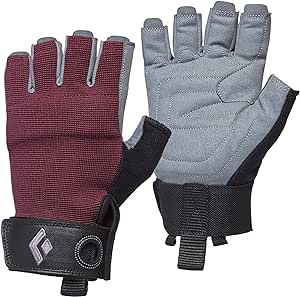 Black Diamond Womens Crag Half-Finger Rock Climbing Gloves for Belaying