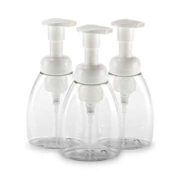 BPA Free Liquid Hand Soap Dispenser w/ Foaming Pump - Set of 3 Empty Containers are Perfect for Castile Soap on Kitchen and Bathroom countertops Great for Kids - Refillable and Eco Friendly (10oz)