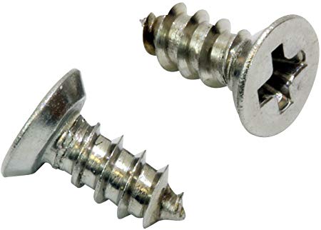 #4 x 1/4" Stainless Flat Head Phillips Wood Screw, (100 pc), 18-8 (304) Stainless Steel Screw by Bolt Dropper