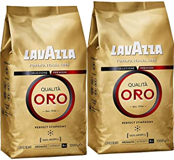 Lavazza Qualita Oro Coffee Beans 1Kg (Pack of 2)