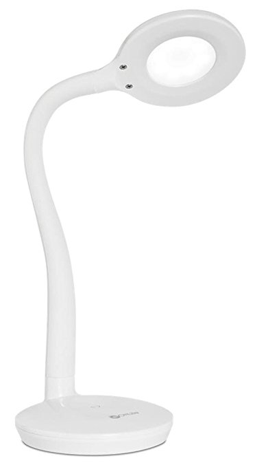 OttLite D5900B-FFP Soft Touch Flex Led Lamp, White, Desk Lamp, Space Saving Design, Flexible Adjustment, Dimmable